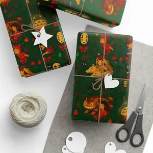 Anime Ghibli Gift Wrap Paper, Anime Christmas Totoro Gift Wrap Paper, Custom Gift Wraping