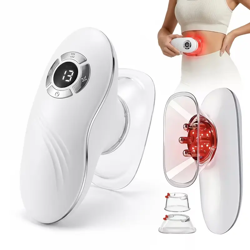 3 Adjustable Models Suction Cup Therapy Massage Device - Home Cupping Cups Tool, Apply Suction for Back, Abdomen Legs, Waist, Arms, White (Back to School Haul Essential) massager