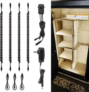 TORCHSTAR 12 Inch LED Linkable Light Bars Under Cabinet Gun Safe Lighting Kit - Motion Sensor