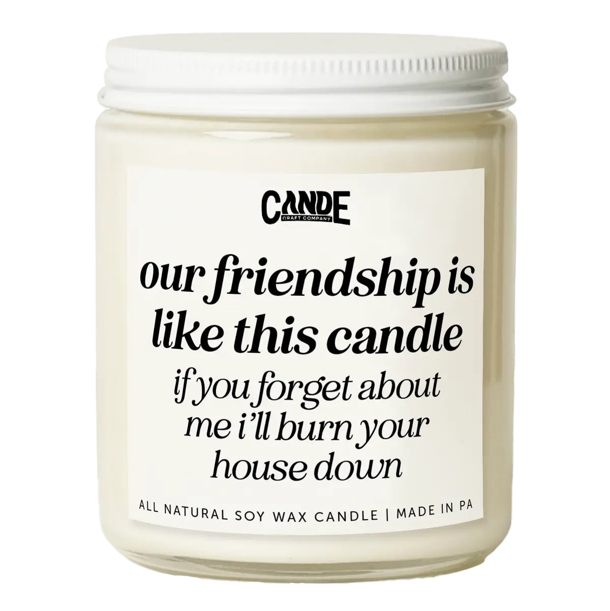 Minimalist Scented Aroma Candle with Whimsical "Forget About Me I'll Burn Your House Down" Message - Aesthetic Home Decor, Room Decorations, Decoration Gift for Friends, Decorative Candle