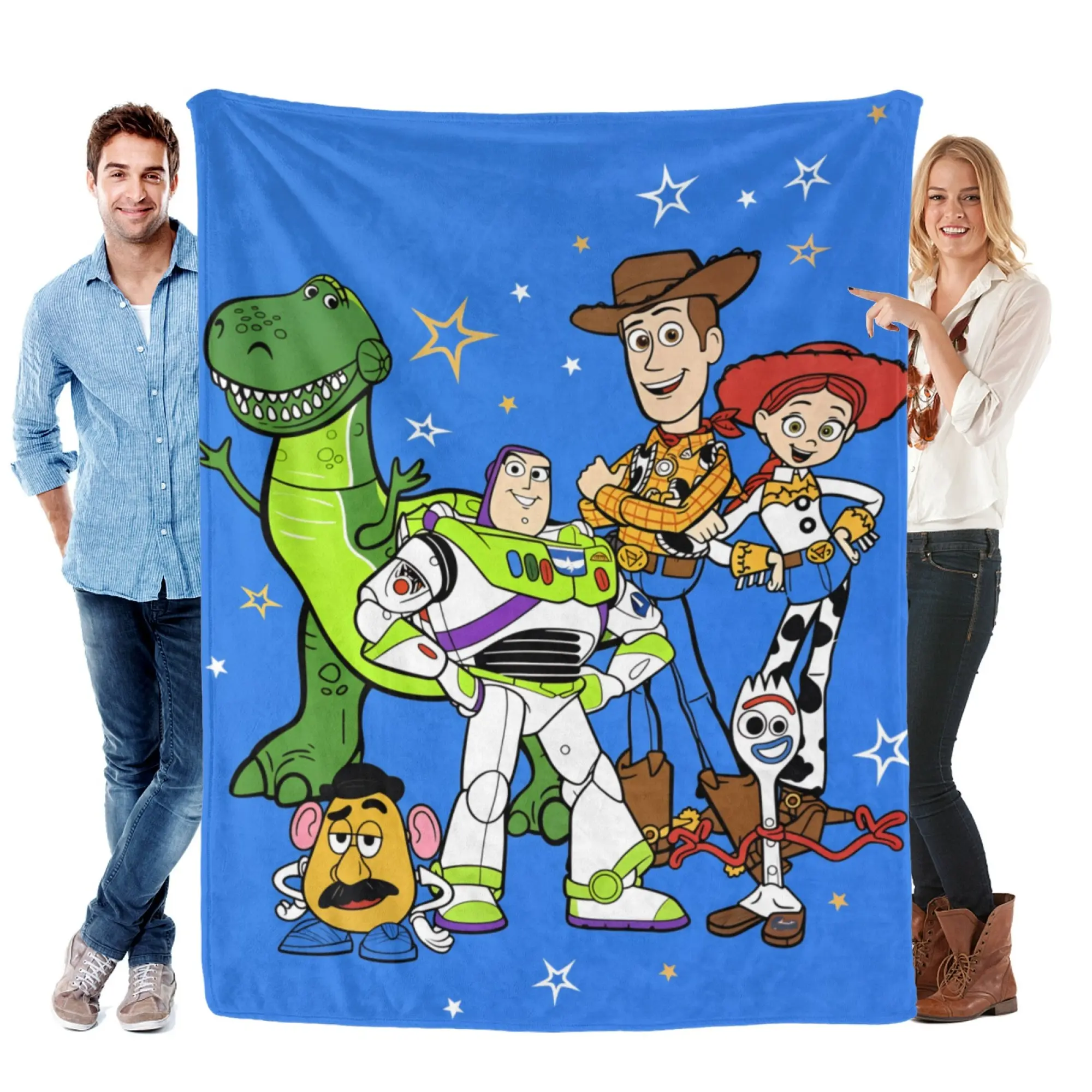 Disney Toy Story Super Soft Fleece Blanket - Classic Characters Kids Room Decor