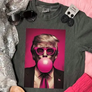 Trump Pink Bubblegum Graphic Tee, Trump, President, Republican Shirt Unisex