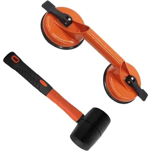 Lifting Suction Cups and Mallet for loor Gap Fixer Tool for Laminate Gap Repair (Black)