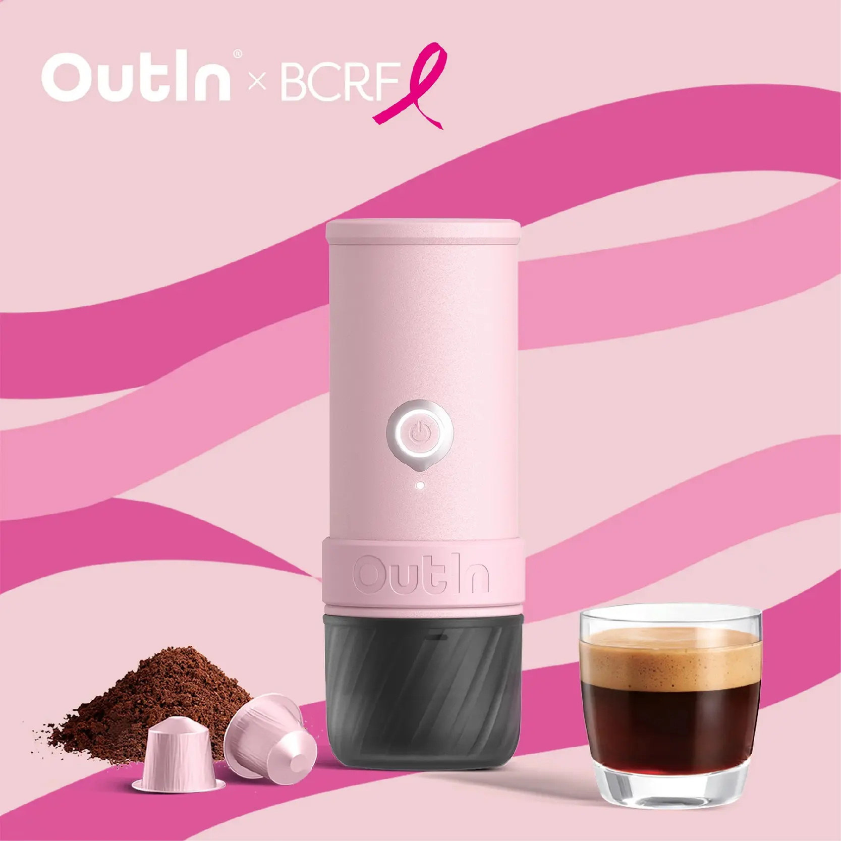 Mino Portable Espresso Machine (Rose Clay) X BCRF Mino Portable Espresso Machine (Rose Clay) X BCRF