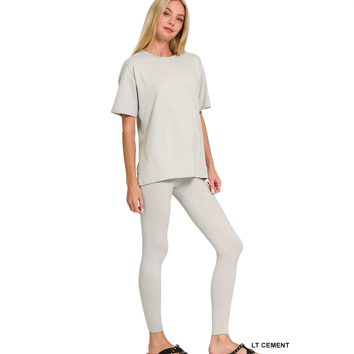Zenana Brushed Dty Microfiber Short Sleeve Top and Pants Loungewear Set