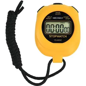 Digital simple stopwatch timer, single turn stopwatch countdown timer with on/off function, AAA battery (included), children's student coach stopwatch (yellow)RAIMENTRY