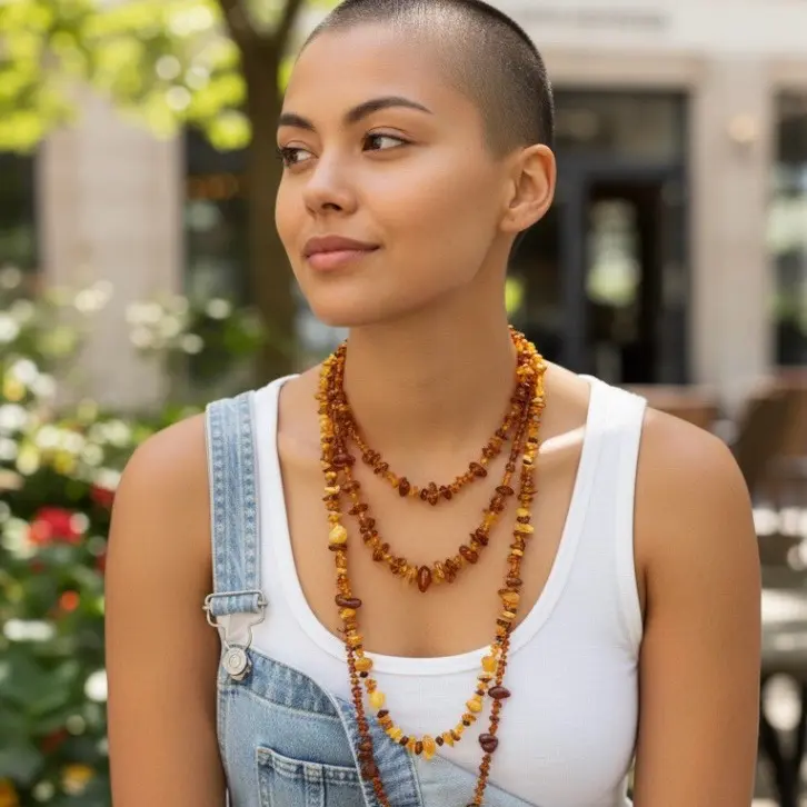 Authentic Amber Necklace - Handcrafted with Natural Amber Beads for a Unique and Stylish Accessory