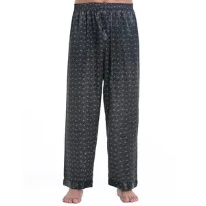 Marsgoo Mens Satin Pajama Pants, Long Pajama Bottoms with Drawstring