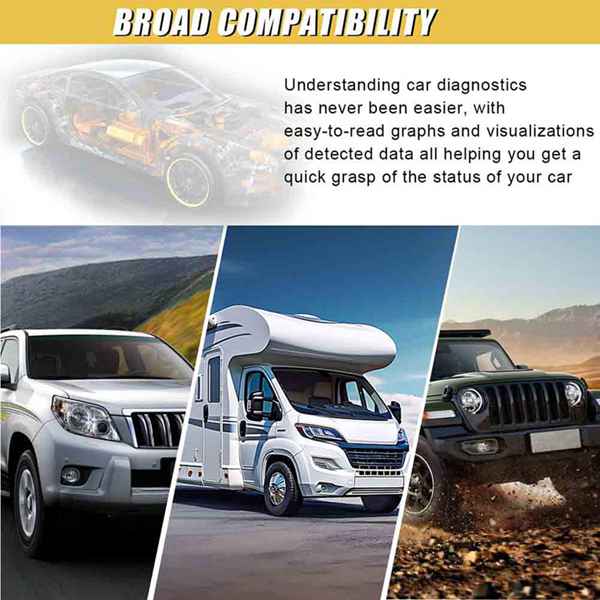 OBD2 Scanner Car Diagnostic Tool Battery Tester ELM327 Automotive Fault Detector Bluetooth Compatible with Left and Right Drives V020