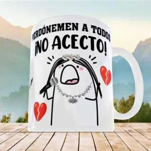 Perdónenme a todos no acepto ,11oz mug cup, 15oz mug & 20oz & Tumbler with Double Layer of Insulation for Cold or Hot Beverages - Ideal Gift for Valentine's, cafe - Flasks, Drinkware Couples Coffee Girlfriend  Birthday Portables cera Washable Reusable