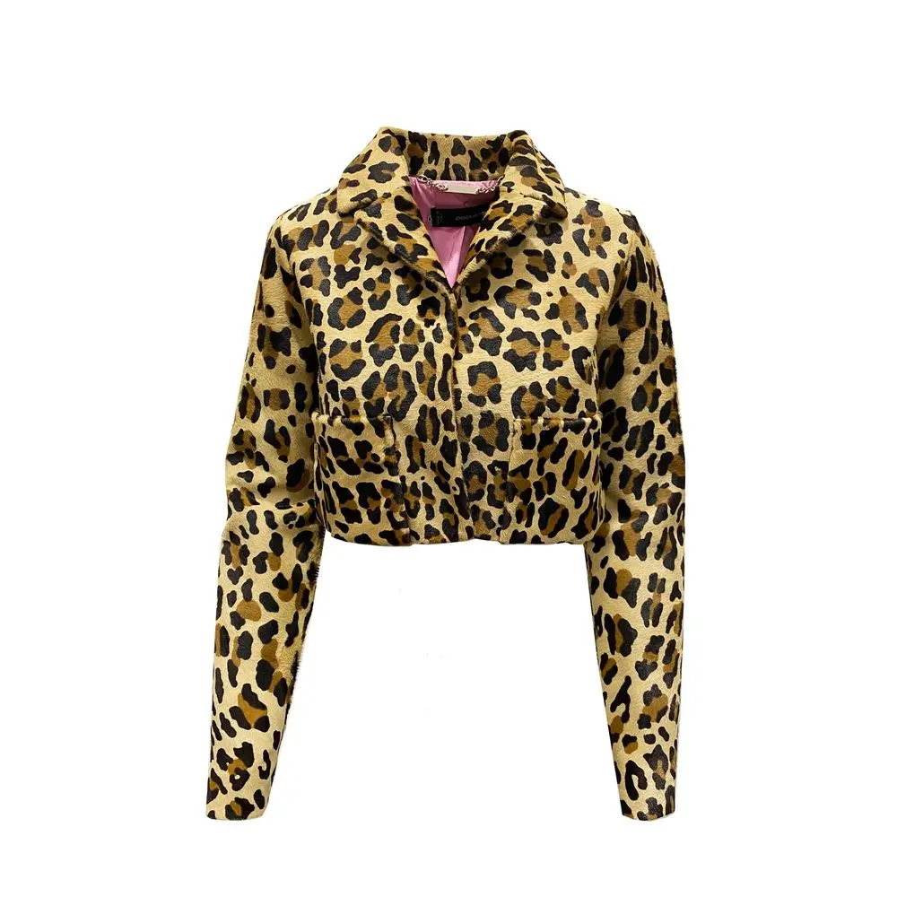 Dsquared² Brown Calfskin Coat