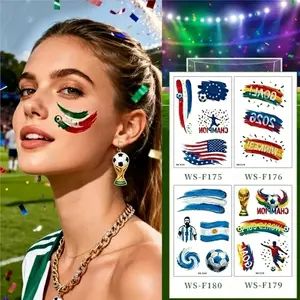 Sport Ball Pattern Waterproof Temporary Tattoo Stickers, 1 Pack(10 Piece) Water Transfer Body-Face Decor Decals for Party, Cosplay Makeup (Festive & Party Supplies)