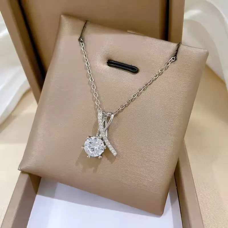 SKU:XL-38 | 2.0CT Moissanite Infinity Necklace: Endless Love, Infinite Sparkle!