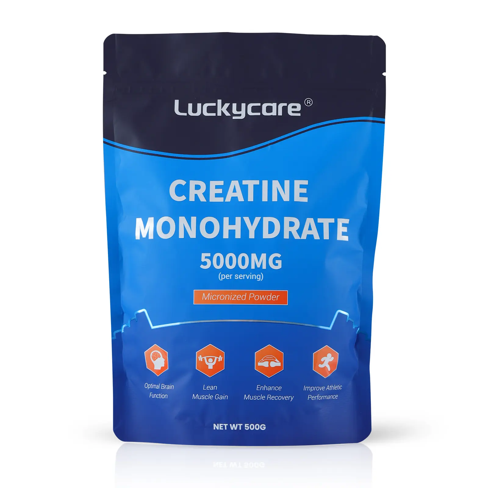 Luckycare Unflavored Micronized Creatine Monohydrate Powder 5000mg Per Serving, Support Muscles, Cellular Energy Supplement Springtok