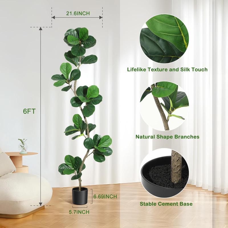 【Restock Sale】GARVEE Discover the elegance of GARVEE Artificial Rubber Trees available in 5ft, 6ft, and 7ft heights, perfect for enhancing indoor spaces with a touch of greenery and sophistication.
