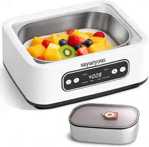 Yogurt Maker Machine with Adjust Temp(21°C-45°C/70°F-113°F)&Time(1-99h)304 Stainless Steel Inner Bowl(1.6 Quart) (Standard version)