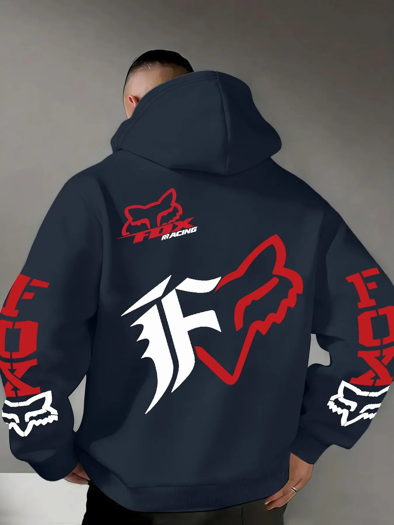 Men's Fall Winter Hooded Sweatshirt, Long Sleeve, Letter Print, Drawstring and Kangaroo Pocket Design, Casual Comfortable Fabric, Street Fashion, Menswear