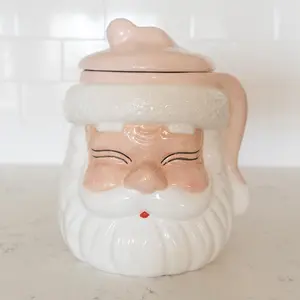 Pink Santa Cookie Jar