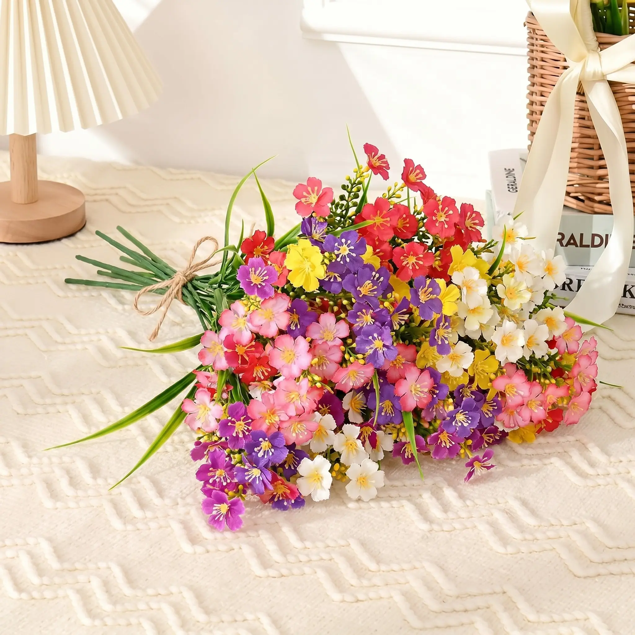 Artificial Daisy Flower, 12pcs/set UV Resistant Faux Flower Fake Plant for Garden, Porch, Window Box & Home Decor, Fake Floral Decor, Home Decoration Bouquet, Ideal for Wedding, Engagement, Fruit, Lifelike Fake Plant, Artificial Flowers
