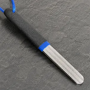 Portable Dual-Slot Fishing Hook Sharpener, 100mm Outdoor Hook Sharpening Tool, Durable Stainless Steel V-Groove Sharpener for Small & Large Hooks, Double-Sided Whetstone Fishing Accessory