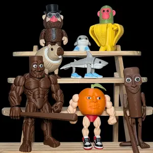 Italian Brainrot Series – Tralalero Tralala, Brr Brr Patapim & Bombardiro Crocodilo 3D-Printed Wiggly Creatures | Fun Articulated Toys