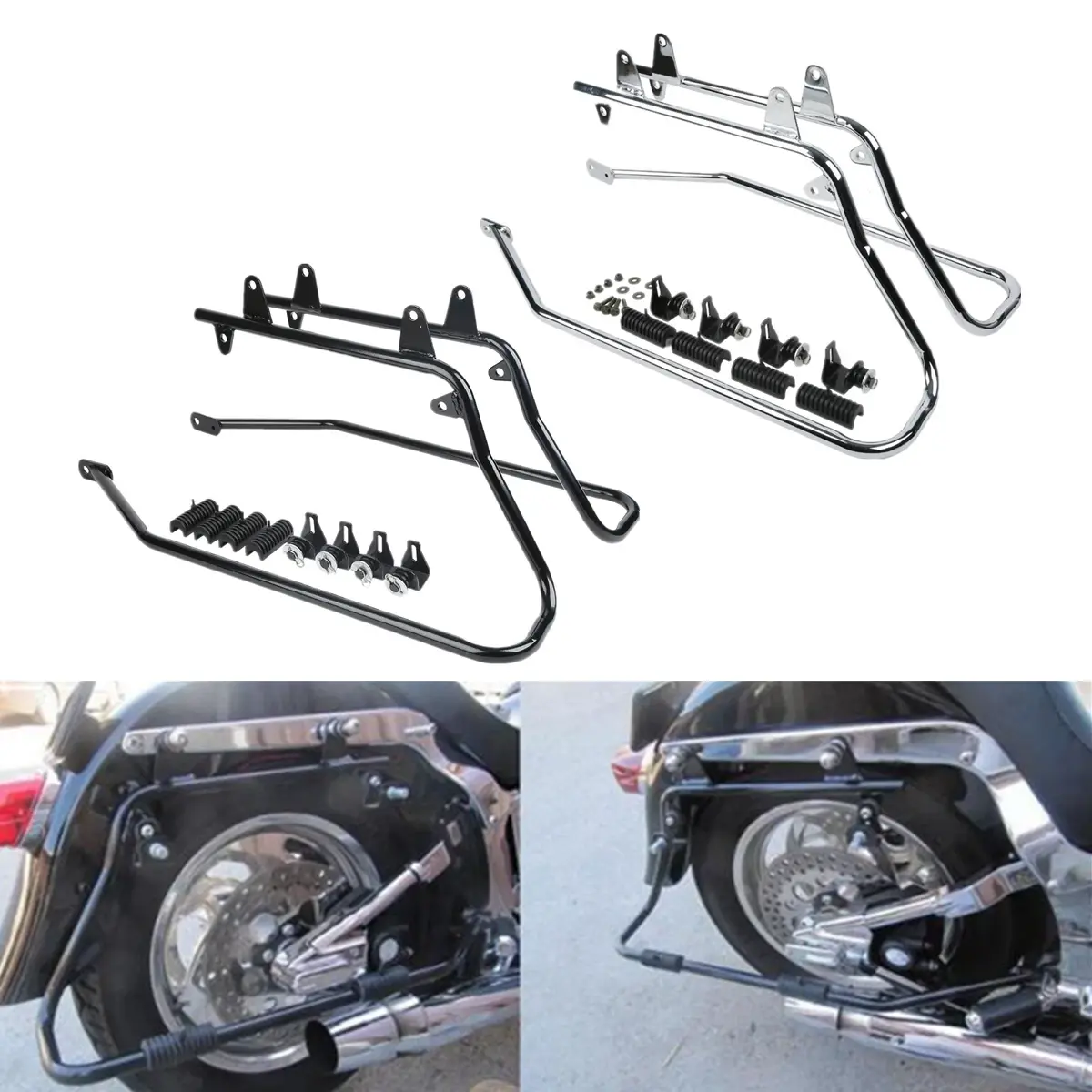 TCMT Saddlebag Conversion Brackets W/ Hardware Mounts Fit For Harley Softail 1984-2017 2015