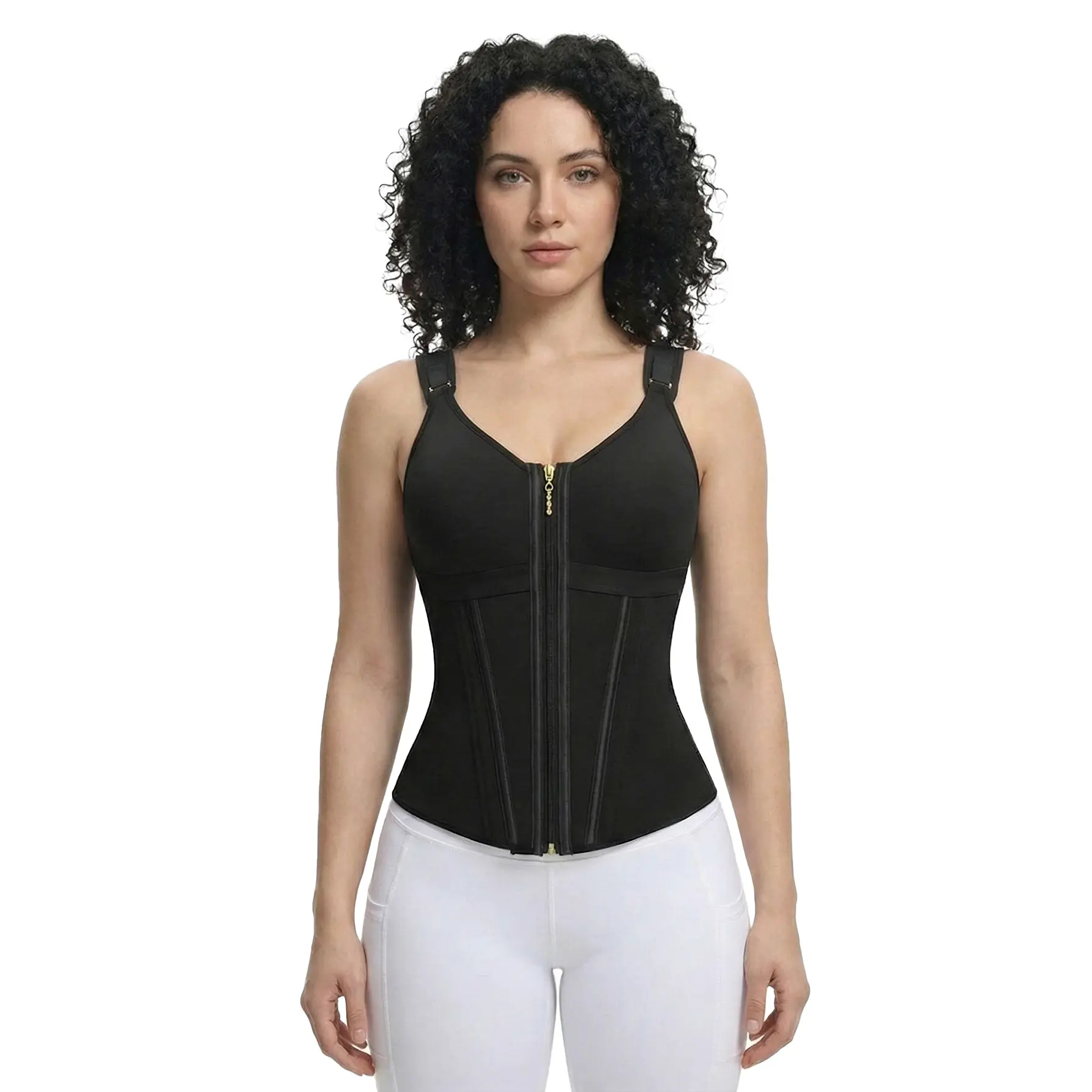 ZGQNBELLE Women's Waist Trainer Corset Top - Double Layer Nylon Fabric Clothes, Adjustable Strap Zipper Body Shaper, Tummy Control Postpartum Recovery Fajas Colombianas, Seamless Back Support Outfits Accessory, Accessories, Belt, Shaper Waist Trainer, Wai