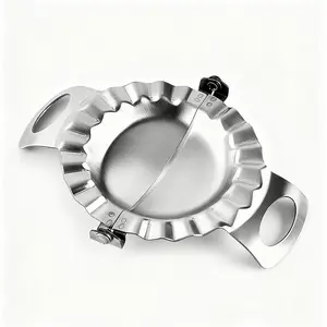 Dumpling Maker Stainless Steel Ravioli Gyoza Dough Pierogi Pie Press Mold Former (3.35 inch / 85mm)