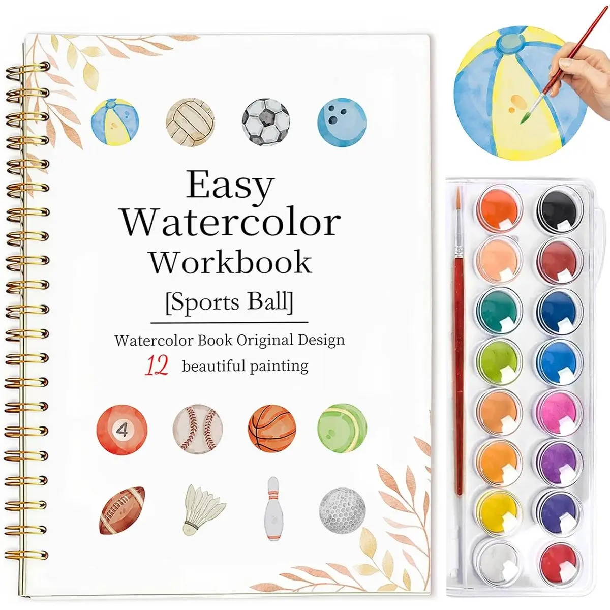 Sports Ball - 16 Water Colors