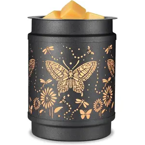 Wax Melt Warmer Metal Wax Warmer for Scented Wax Electric  Candle Oil Burner 2 in 1 Wax Melts as Gifts for Moms Grandma Women Girls(Butterfly)