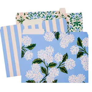 Blue Hydrangea Assorted File Folders (Set of 6)
