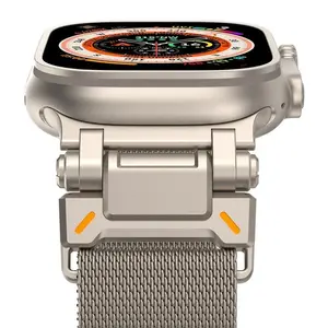 Magnetic Milanese Band For IWatch Ultra32 49mm Series 11 10 9 8 7 6 5 4 se Stainless Steel Loop Strap for iwatch 45mm 44 46mm