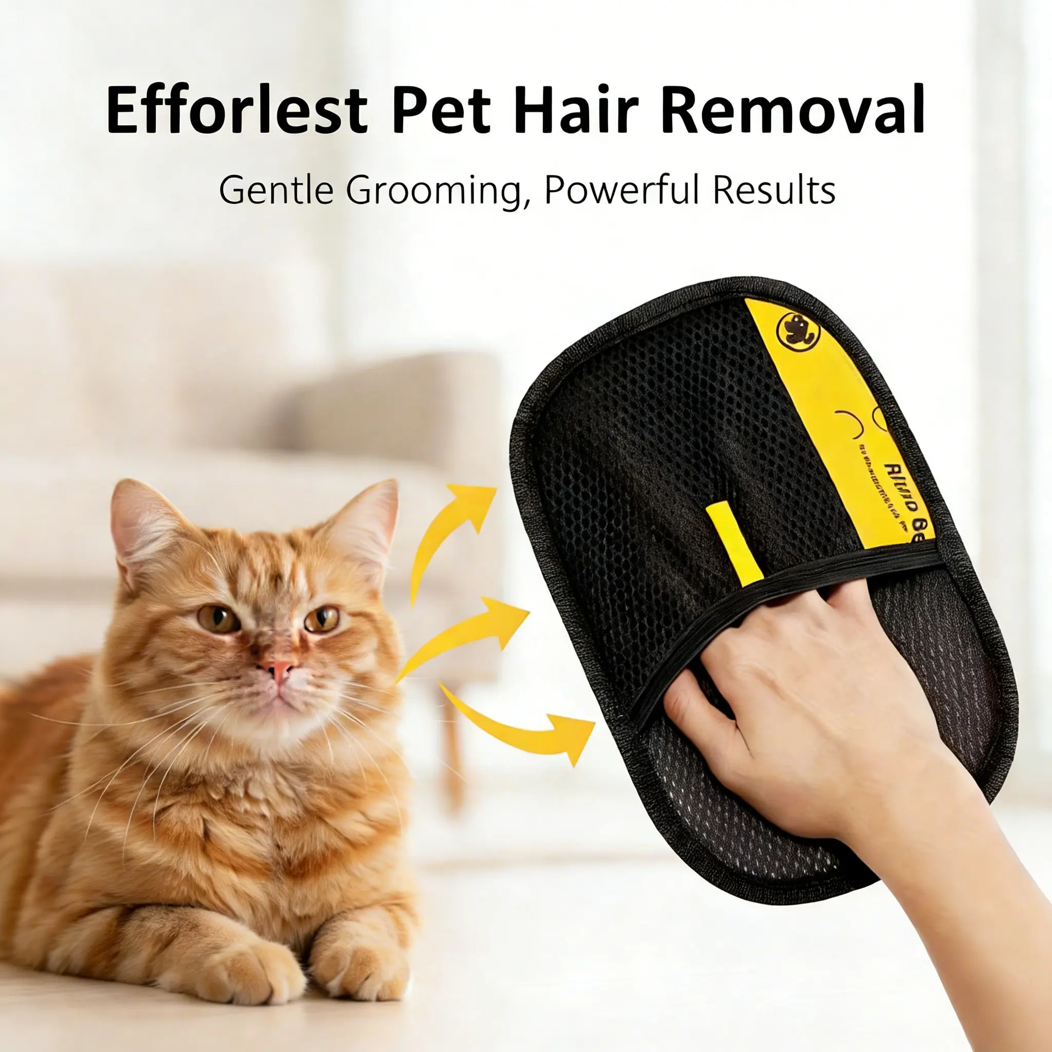 3PC Pet Hair Remover tool, Electrostatic Removal Gloves for Pet Hair, Pet Hair Remover Gloves for Dog & Cat, Reusable Pet Hair Remover Glove for Carpet, Couch, Clothing, Furniture hair removal tool
