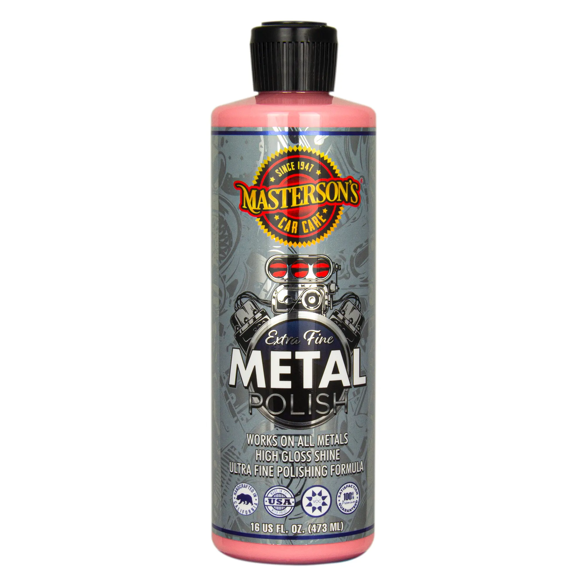 MASTERSON'S CAR CARE - METAL POLISH EXTRA FINE (16 oz) - MCC_133_16 - Ultra Polishing Formula Polishes and Protects Chrome, Metal, Aluminum, Gold, Silver, Platinum
