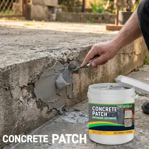 Crack Repair Kit, Fast-Drying Concrete Crack Fixer, High Hardness, Easy to Use, Quick Fixes for Concrete Pits, Beginner-Friendly DIY Solution, Concrete Patch