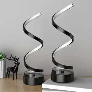 USB Powered Spiral Design LED DeskLamps, 3-color Dimming DimmableDesk Room Lights for Decor, Indoorlights for Bedroom Home OfficeStudy Room, Gift