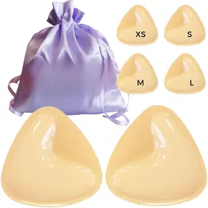 Double Sided Sticky Push Up Bra Inserts - Reusable Adhesive Bra with Paddingfor Dresses Bikinis Womenswear Nude Triangle Nipple Covers Plus Size Pastel