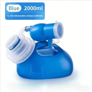 2000ML Portable Urinal with Extendable Tube, Thickened Leak Proof Odor Resistant Design, Emergency Toiletry for Elderly, Travel and Nighttime Use