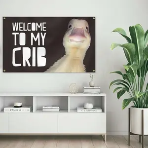 Welcome to My Crib Flag Funny Banner Party Supplies Yard Tapestry for College Room Man Cave Teen Boys and Girls Wall Hanging Decorationtapestry gifts for boyfriendwall decor flags, Room Inspo, Cool Stuff For Room summerwins