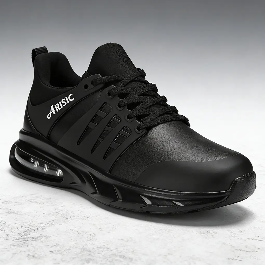 Non Slip Work Shoes for Men Women Waterproof Sneakers Comfortable Restaurant Chef Shoes Slip Resistant Breathable Walking Sneakers Anti-slip Oil & Water Resistant Safety Footwear Black