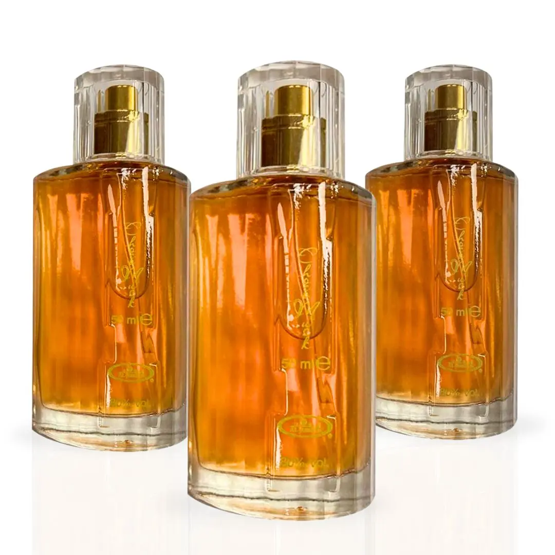 Al Rehab Choco Musk EDP Spray 50ML - Alcohol-Free Unisex Fragrance Set (Pack of 3) - Choco Musk Cologne with Cacao, Vanilla, Amber Blend