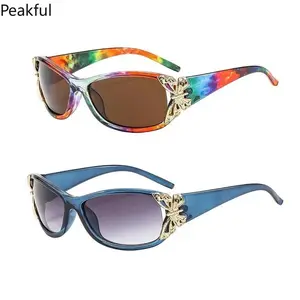 2/1 Pack Women Polarized Sunglasses, Popular Decorative Butterfly Fashion Shades, Portable Anti-Glare High UV Protection Eyewear, sturdy wear-resistant structure, great for road driving, holiday trips, leisure gatherings and all outdoor scene use