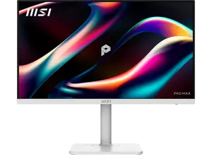 MSI 27 inch  QHD 2K 1440P 144Hz Adaptive Sync HDR Ready USB-C Built-in Speakers White Computer Monitor with Height Adjustable, Pivot, Swivel & Tilt Stand PRO MAX 271QPHW E14