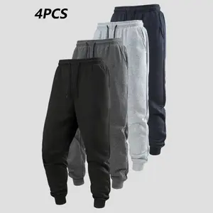Men's Sports Casual Pants Solid Color Basic Drawstring Elastic Waist Jogger Outdoor Running Trousers Spring Autumn Sweatpants Streetwear Menswear  sweatpants men pants men Plain