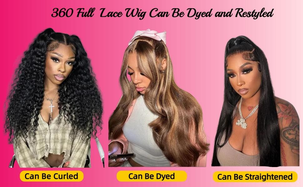 Mamushow 360 Lace Wigs Invisible Strap Drawstring Body Wave 250% Density Human Hair HD Transparent Lace Front Wavy wig Natural Color