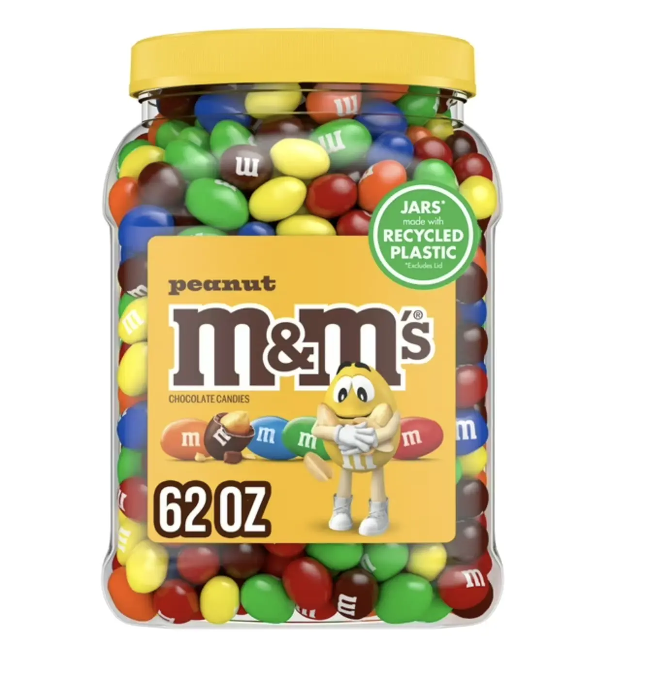 M&M'S Peanut Chocolate Covered Candies - Sweet Snack, 62 oz Bulk Chocolate Candy, Dessert, Flavor