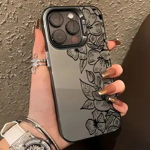 A Classic Floral Pattern Phone Case for iPhone 16 15 14 Pro Max 13 12 11 XR XS Plus Shockproof Non Slip Military-Grade Protection slim Cover