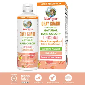 MaryRuth's Gray Guard Liposomal - Supports Natural Hair Color - With Copper, Pantothenic Acid, Holy Basil & Traditional Herbs - Ages 18+ - 15.22 Fl oz
