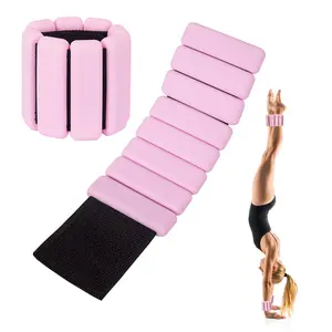 FlexFit Pink Pilates Weights Set for Women - 1 & 2 LB Adjustable Ankle and Wrist Weights
