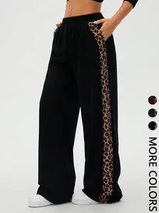 Women’s retro straight-leg wide-leg pants with a leopard print gradient, featuring a loose yet slim fit—casual and fashionable bottoms GARMENTARY